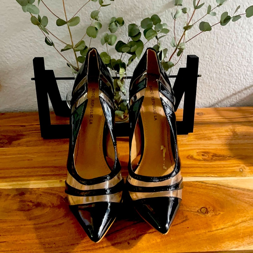 Black Clear Pumps